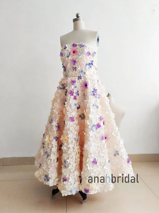 Colourful Handmade Wedding Dress/Short Prom Dress/Party Dress