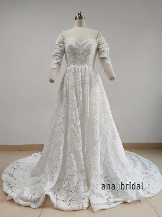 White Luxury Lace Wedding Dress