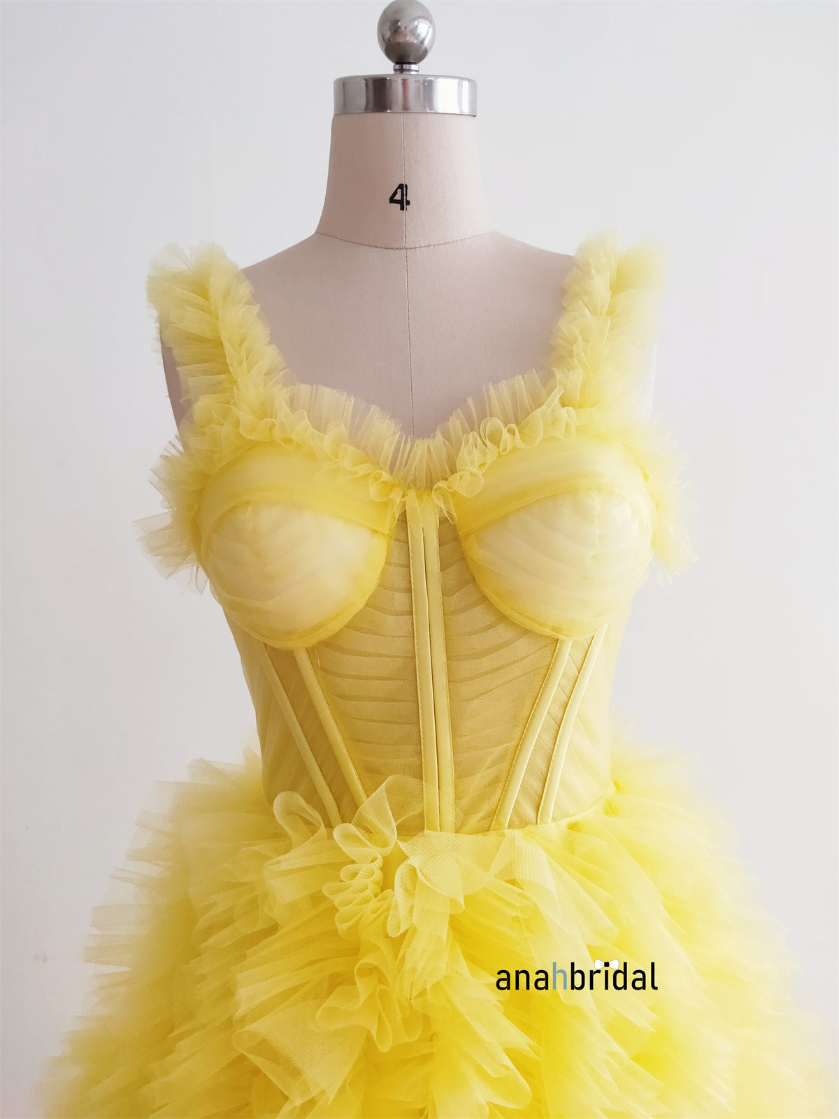 Yellow Ruffled Photo shoot Dress