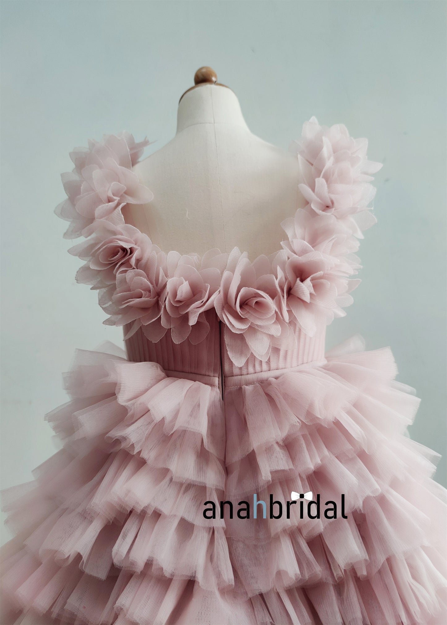 Mauve Tulle Beautiful Flower Girl Dress