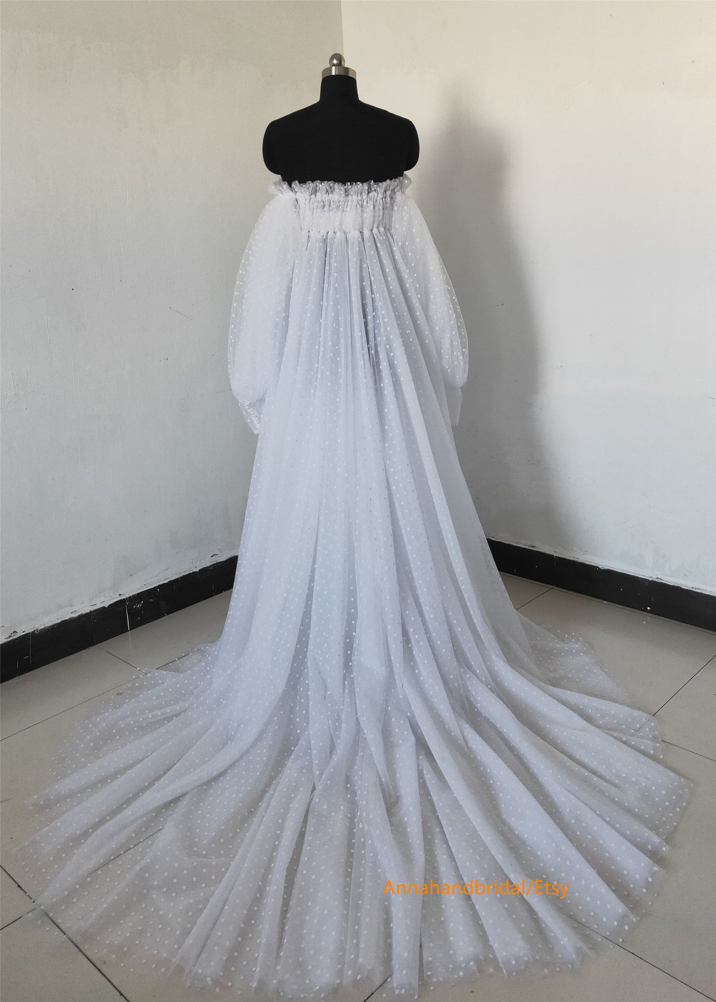 Light Polka Maternity Dress/Photo Shoot Dress