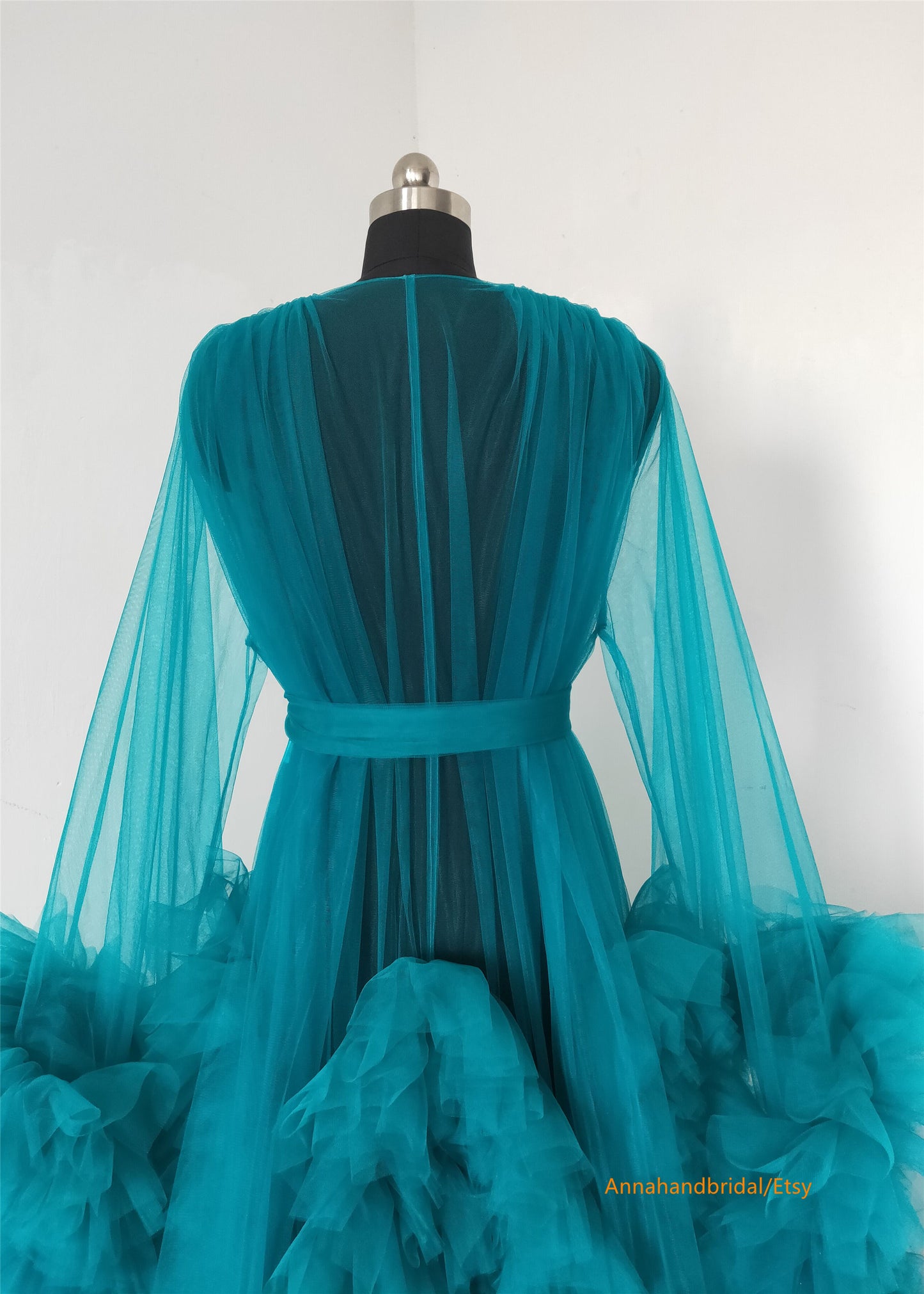 Water Green Maternity Robe/ Photo Shoot Dress