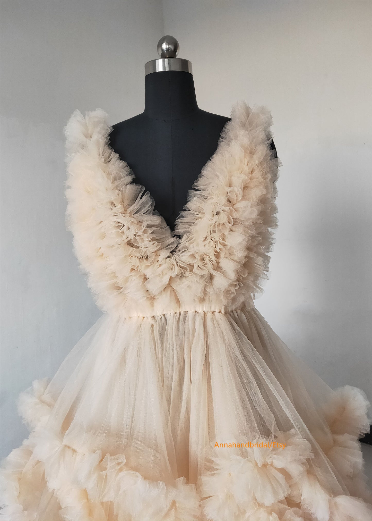 Clearance Light Champagne Photo shot Dress/Ready to ship