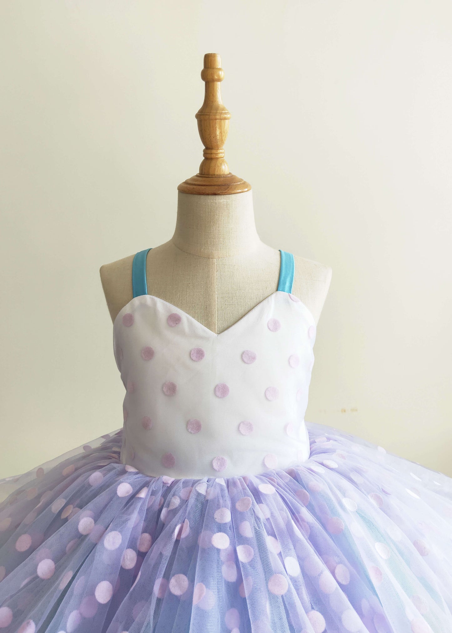 Rainbow Polka Dot Tulle Cute Girl Dress