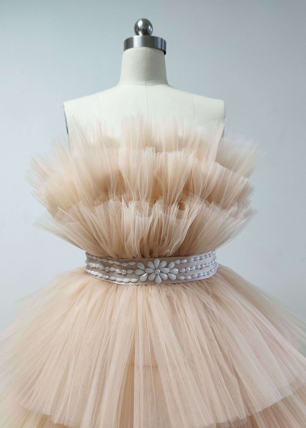 Champagne Tulle PhotoShot Dress