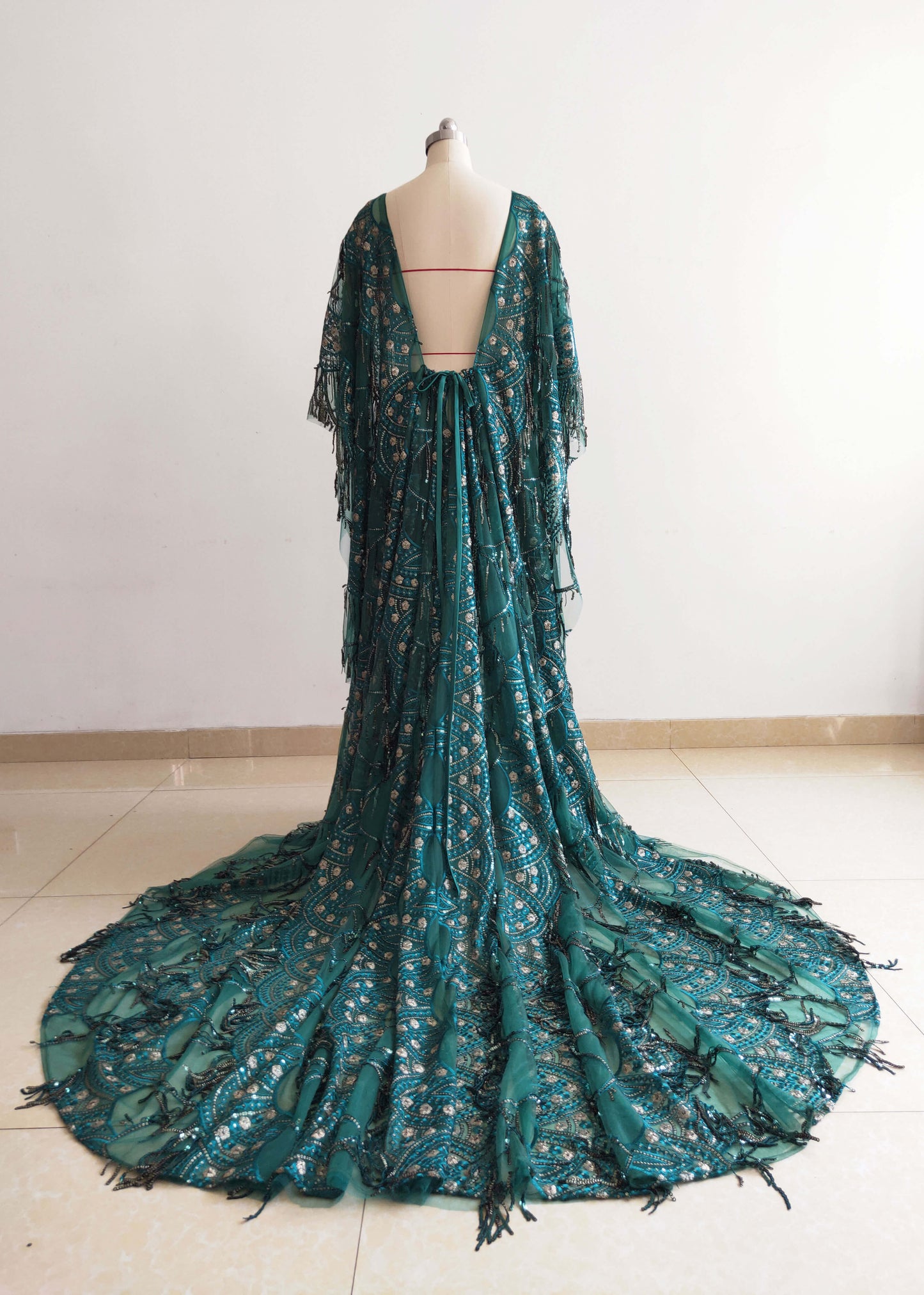 Green Sparkle Photo Shoot Dress