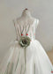 White Flower Lace Flower Girl Dress