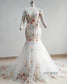 2024 New Floral Lace Mermaid Wedding Dress