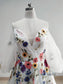Floral Lace White Bridal Dress /Embroidery Lace Wedding Party Dress