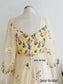 Yellow Floral Lace Charming Wedding Dress