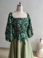 Beaded Green Lace Tulle Fairytale Wedding Dress