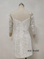 Ivory Lace Embellished Short Wedding Dress