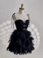 Custom The Black Dress For H--in 3 feet Train