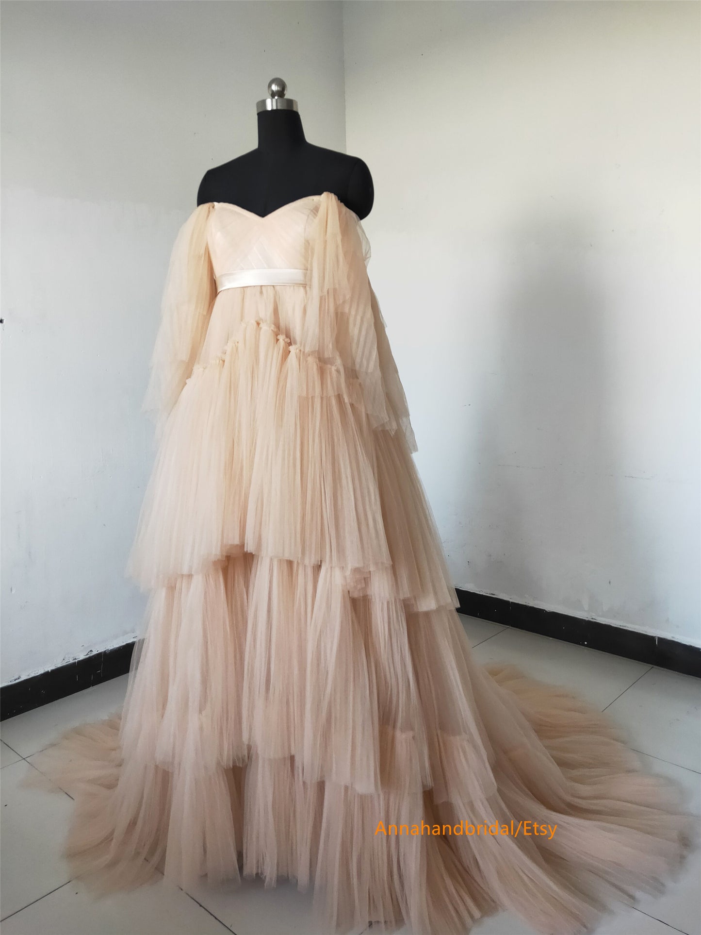 Champagne Mom and Kids Dress