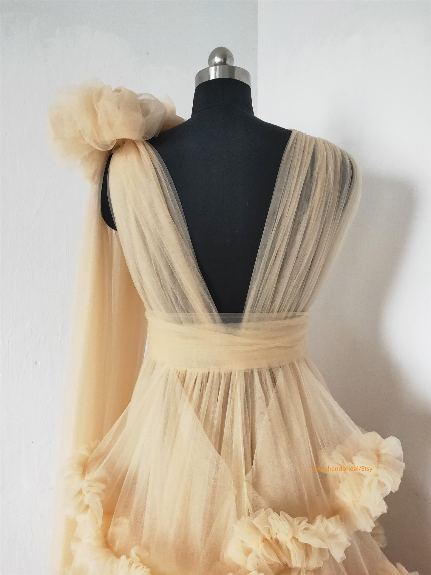 Champagne Photo Shot Dress/Ready to ship