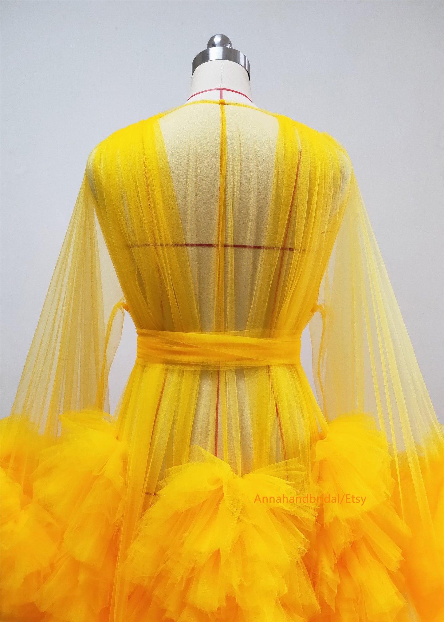 Yellow Tulle Maternity Dress/