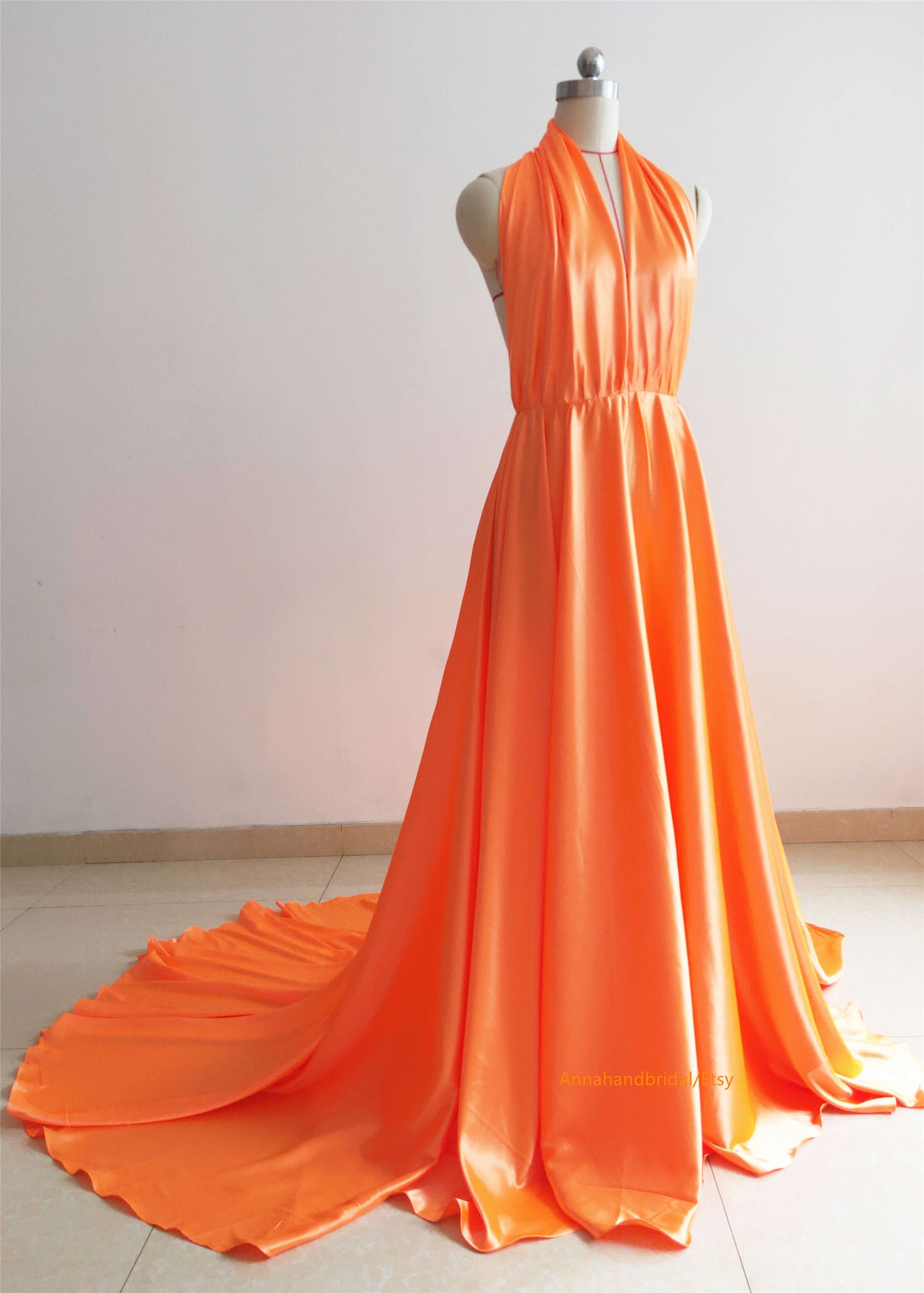 Orange Photo Shoot Dress/Maternity Dress