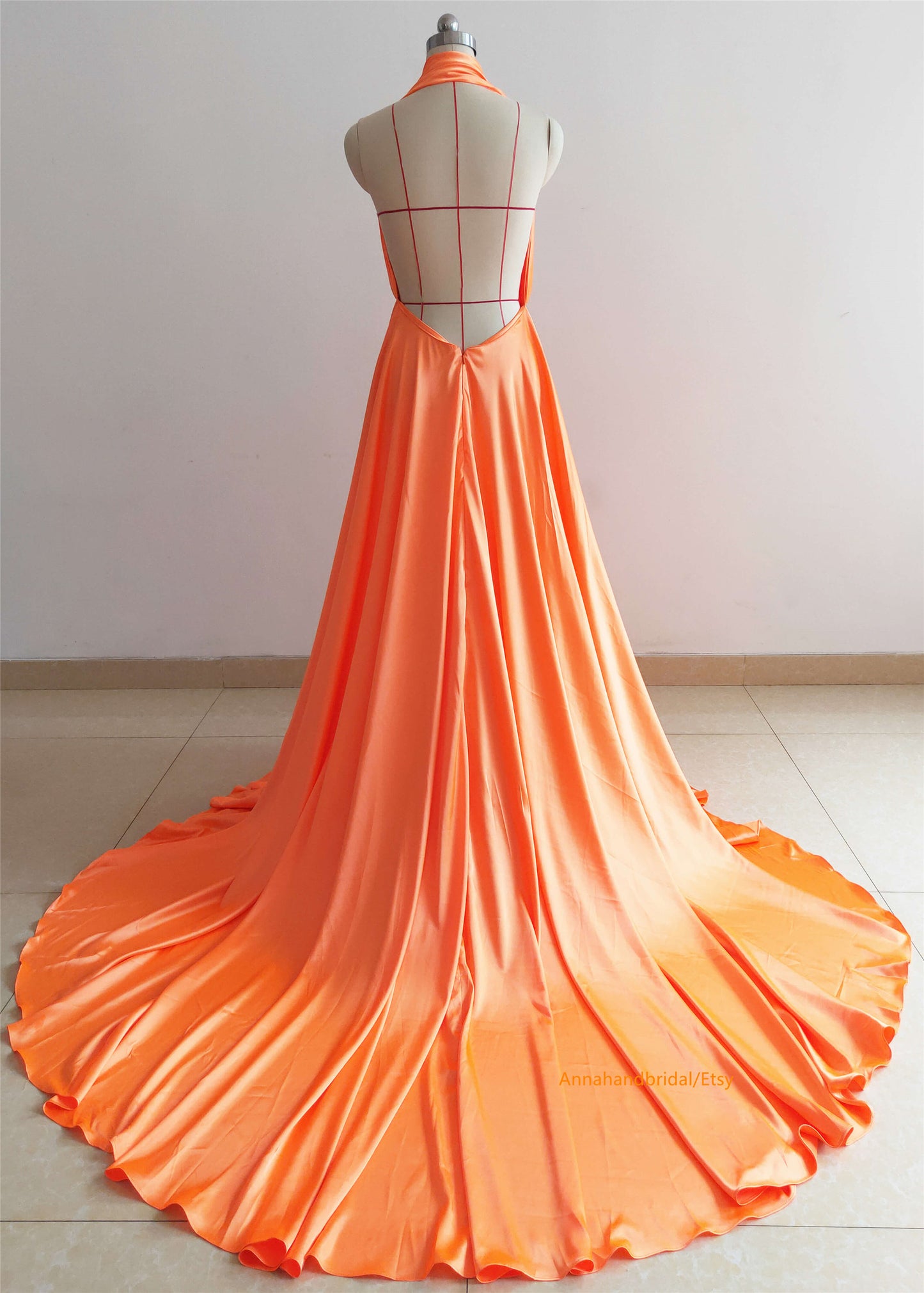 Orange Photo Shoot Dress/Maternity Dress
