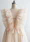 V Neck Back Photo shot Dress