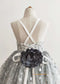 Silver Grey Sparkle Little Girl Dress