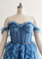 Dark Blue Ruffled Photo Shot Dress/Party Dress