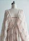 Cream V Neck chiffon Maternity Dress/Photoshoot Dress