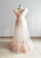 Champagne Tulle  Maternity Dress