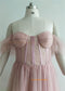 Mauve Tulle Short Photo Shot Dress